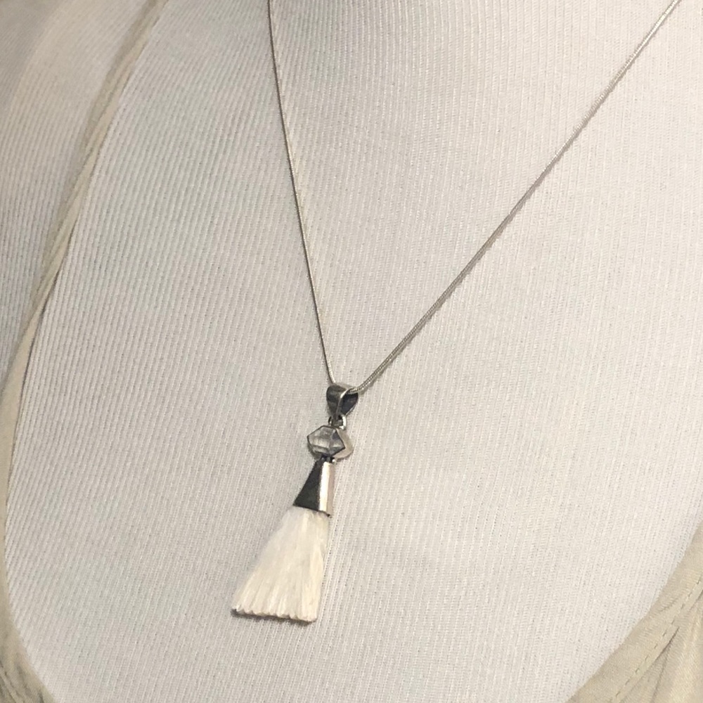 SOLD Scolecite & Herkimer Necklace - Picture 5 of 8